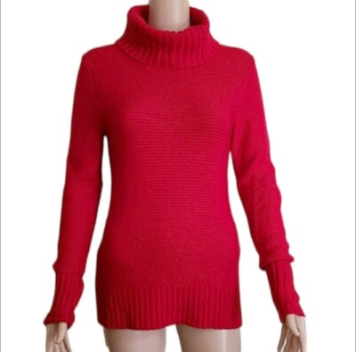 Banana Republic Womens  Size S  Wool/Viscose turtleneck  Red Sweater