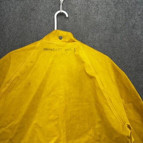 Helly Hansen Jacket Mens Small Yellow T Snap PVC Foul Weather Sailing Coat - Picture 11 of 14