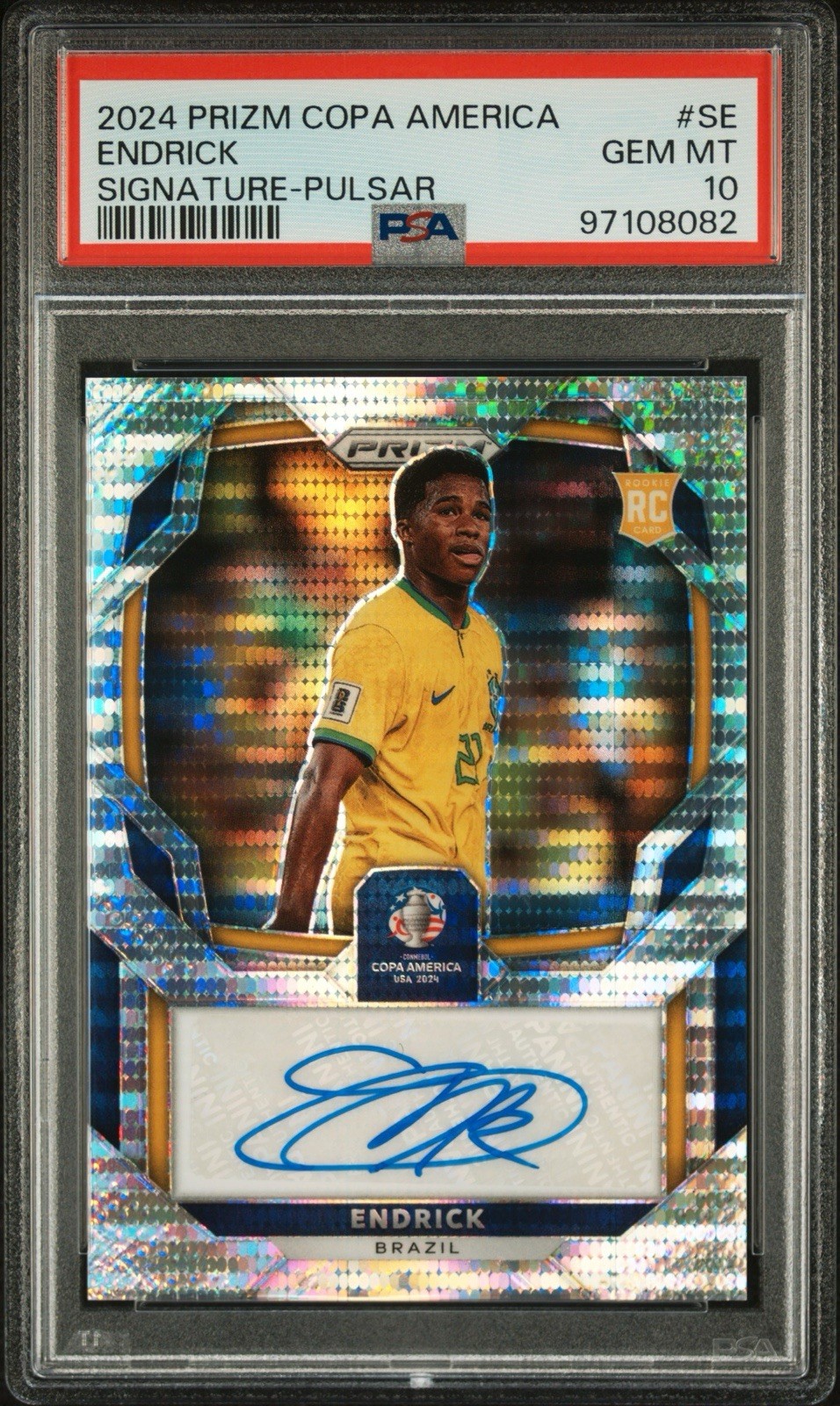 ENDRICK - 2024 Prizm COPA America - PSA 10  Pulsar Rookie Auto 🇧🇷 2026 BRAZIL
