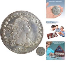 Antique-Inspired 1795 Silver Dollar Coin Replica - Perfect Gift for Enthusiasts