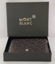 Portafoglio uomo Montblanc pelle colore marrone grana morbida bi-piega - spedizione gratuita