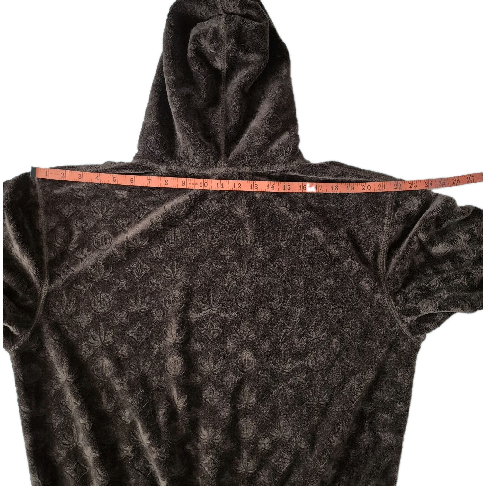 Maison Article Embossed Velour Pullover Hoodie Me… - image 10