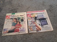 Two Vintage 1990s KMart K-Mart Ads Flyers
