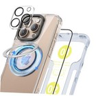 Magnetic Phone Ring Case Designed for iPhone 16 Pro with 1X Screen Protector
