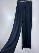 Soft Stretch Black Palazzo Wide Leg Flowy Yoga Lounge Pants Sz M