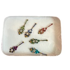 Indian Bollywood Bindi Body Jewel Self Adhesive, Crystal Forehead, Face Jewels