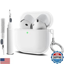 Wanme Clear Cover for AirPods 4 Case, Soft TPU Shock Resistant, Full Protecti