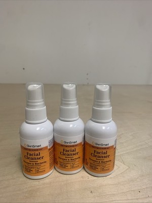 (3) SkinSmart Antimicrobial Facial Cleanser Spray to Remove Viruses and Bacteria