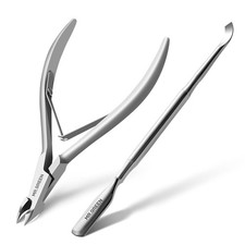 Stainless Steel Cuticle Scissors Ergonomic Handle Anti-rust, Pusher Tool Set