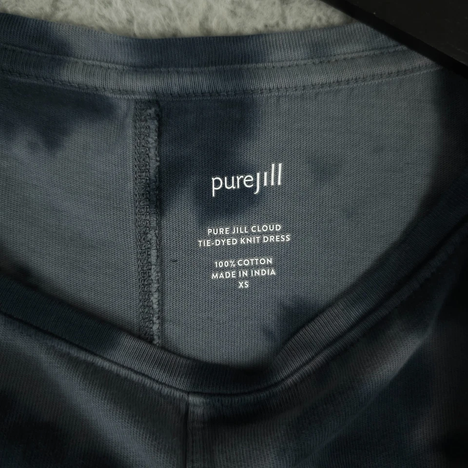 J Jill Dress Womens XS Gray Black Pure Jill Cloud Tie Dyed Knit Pockets Casual - Image 3 of 4