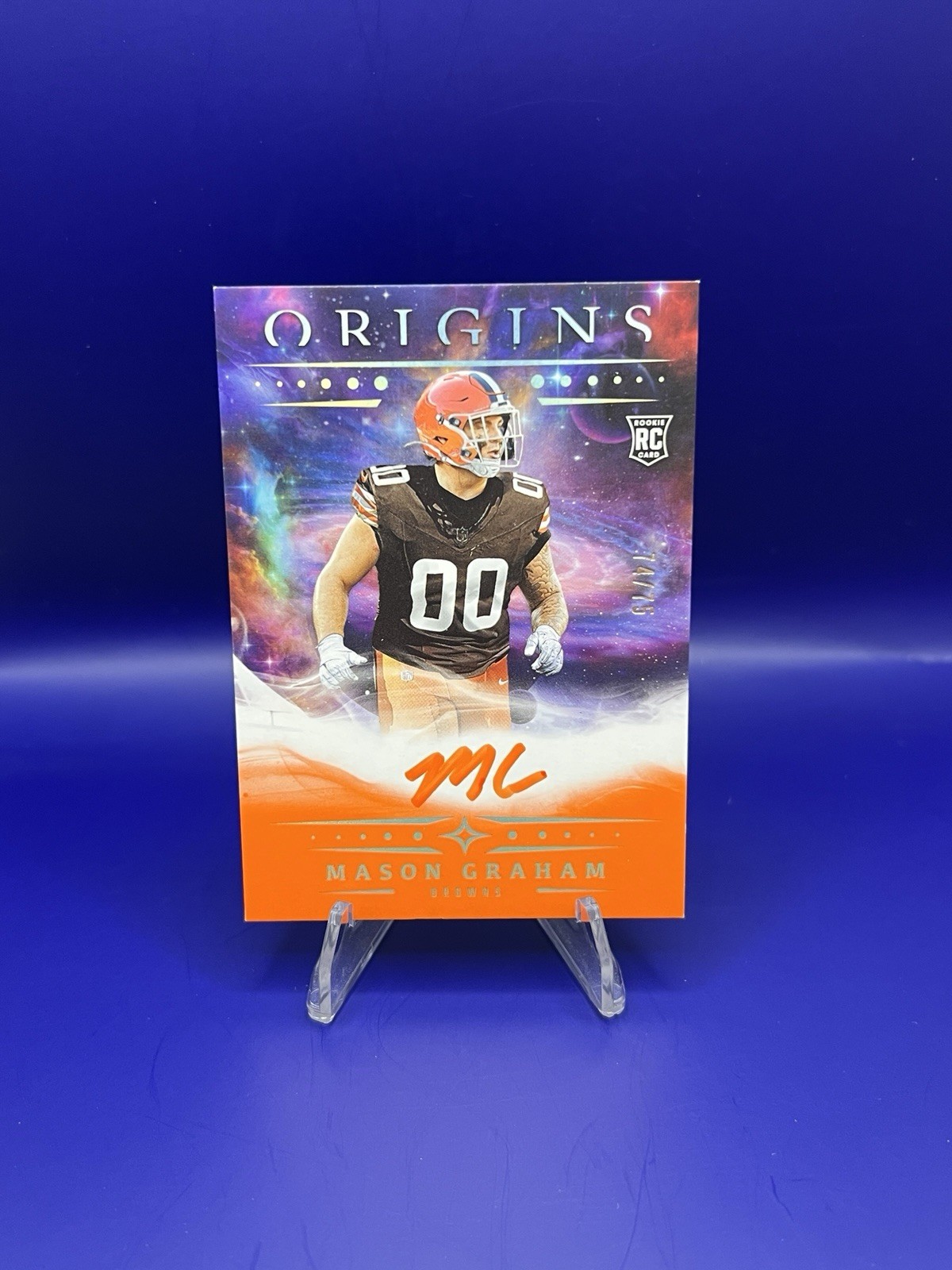 Mason Graham 2025 Panini Origins Orange Rookie Auto /75 #RA-MGR Cleveland Browns