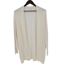 Gap for Good Cardigan Womens XL Cream Waffle Knit Layering Sustainable Fashion