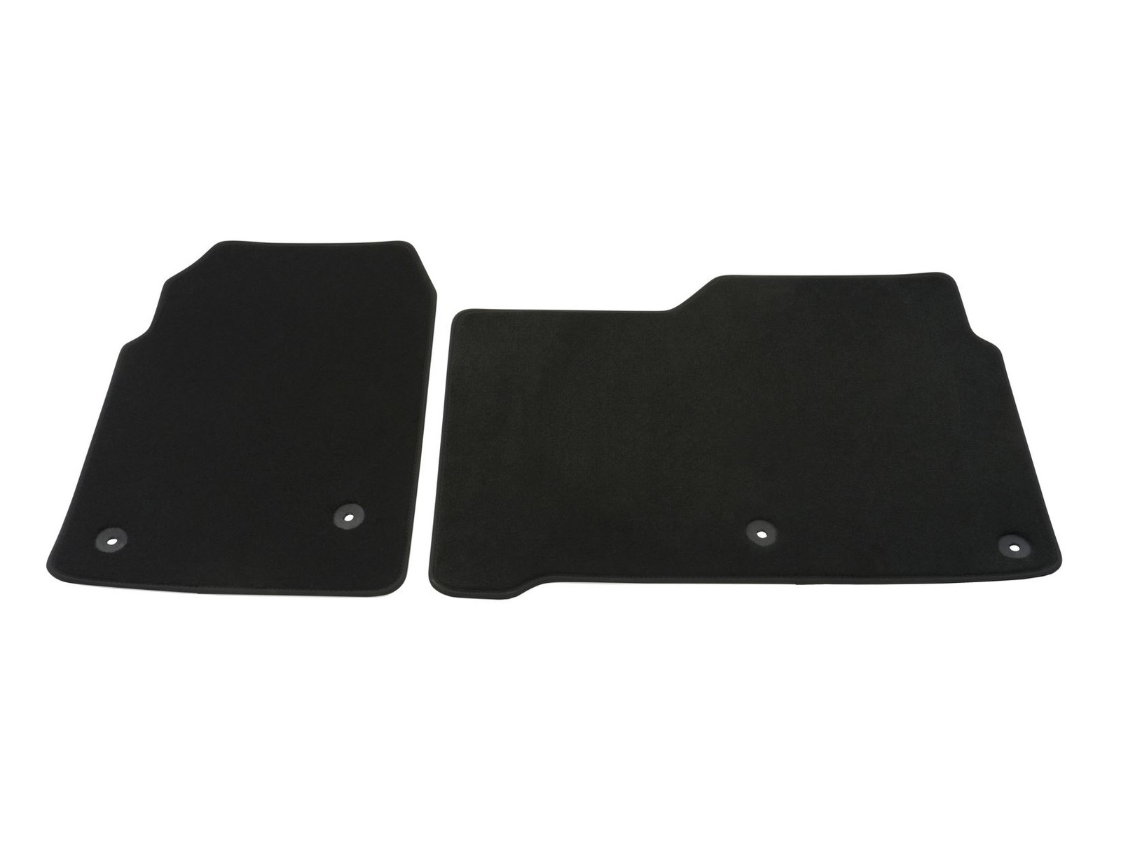 Tapis avant sur mesure Ford Transit Custom 2023-2025 en moquette noire haute densité de qualité premium