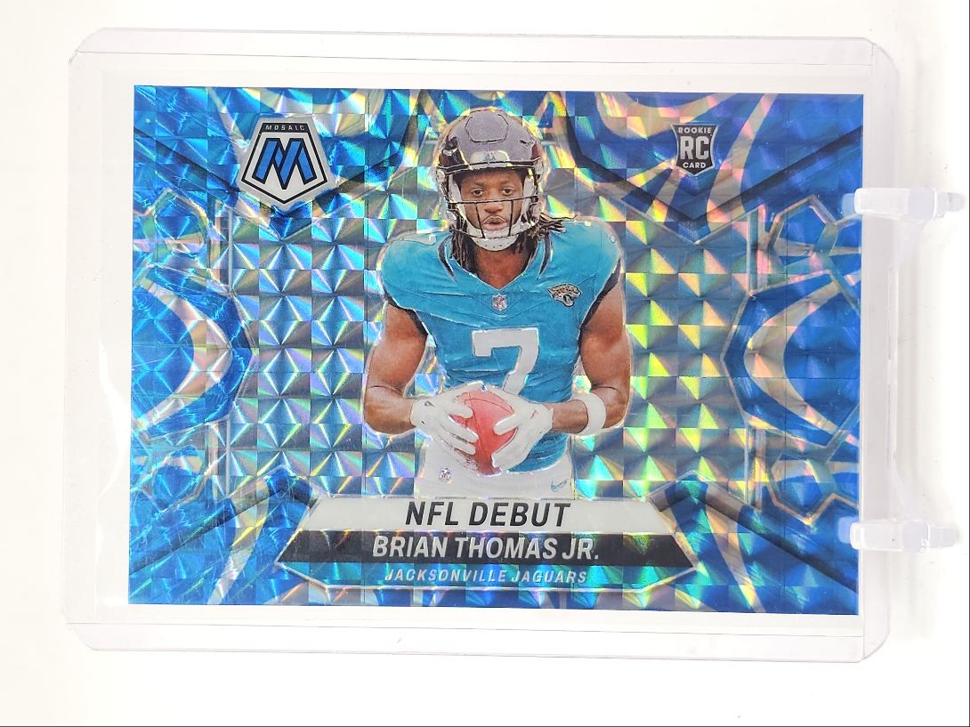 BRIAN THOMAS JR. 2024 MOSAIC NFL DEBUT ROOKIE REACTIVE BLUE PRIZM RC Q4081