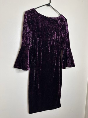 calvin klein velvet dress purple calvin klein purple velvet dress