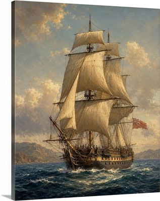 HMS Victory Battle of Trafalgar a British Frigate Canvas Wrap Or Poster