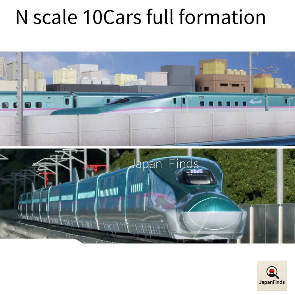 Rare JNR E5 Shinkansen Hayabusa 10-Car Full formation Train Set KATO N Scale - Image 4 of 4