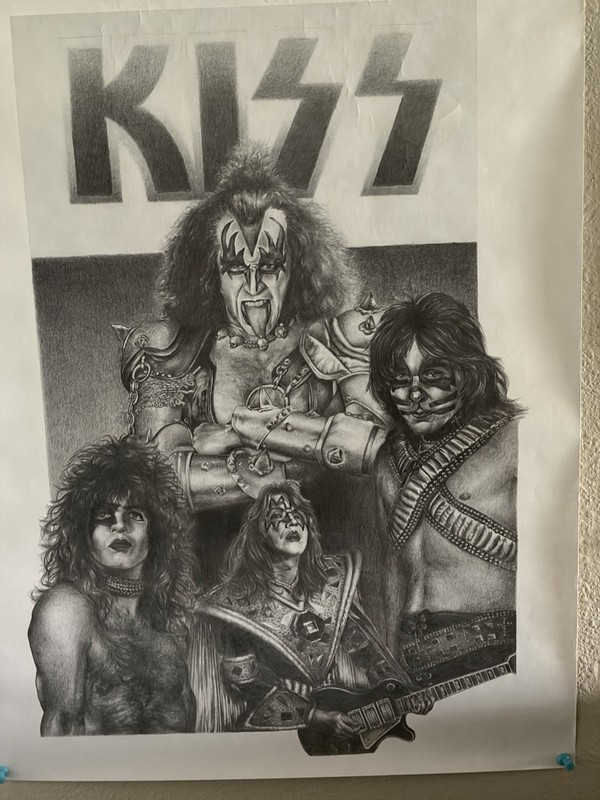 This is a pencil drawing one of a kind is not another one like it