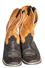 Ariat Mandarin / Chocolate Quickdraw Kids Western Boots Youth US 5