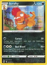 Scrafty 042/073 Champion's Path Rare Holo NM Pokemon TCG