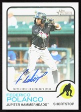 2022 Topps Heritage Minor League Federico Polanco Real One Autograph Auto