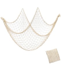 Decorative Fishing Net, 40 x 80 Inch Fish Net Decorations, Fishing Netting De...