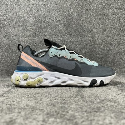 Nike React Element 55 BQ6166-300 Men s Size 13 Ocean Cube Athletic Running Shoes