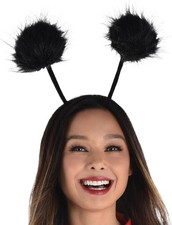 Black Pom Pom Headband Suit Yourself Fancy Dress Up Halloween Costume Accessory