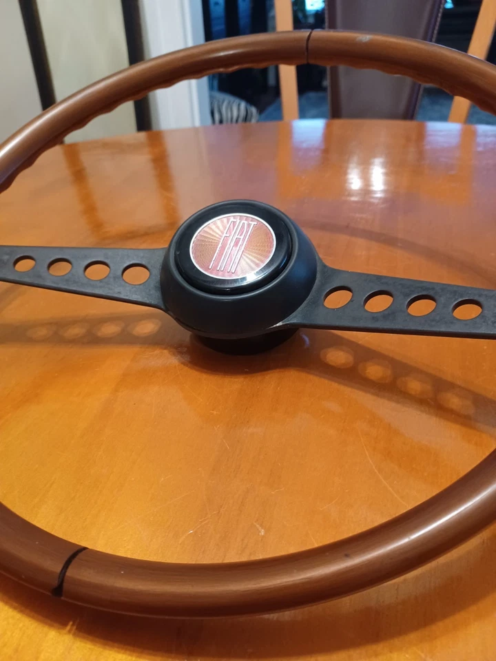 Volante original Fiat Spider con conjunto de botón de bocina Foto 3 de 4