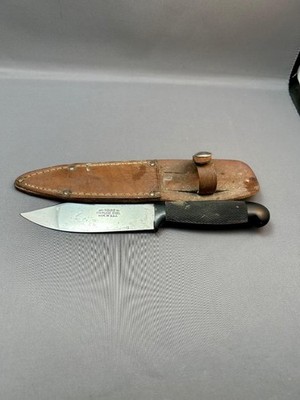 Vintage VOSS Stainless Steel 4.5  Knife w/Sheath USA