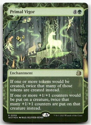 Primal Vigor #59 (Foil) (NM) Wilds of Eldraine WOT Magic MTG