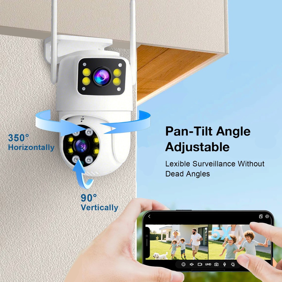 Fuers 1080P caméra IP Tuya suivi automatique intelligent caméra de