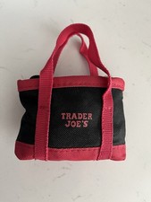 Trader Joe's Red Trim Micro Tote With Grocery Bag 2 In 1 Mini Ltd Edition NWOT