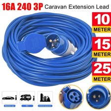 10M 15M 25M Waterproof Camping Caravan Motorhome Electric Mains Hook Up Cable EE
