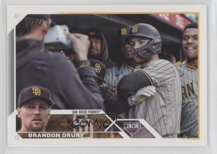 2023 Topps Series 1 SSP Image Variation Golden Mirror Brandon Drury #14 0jg3