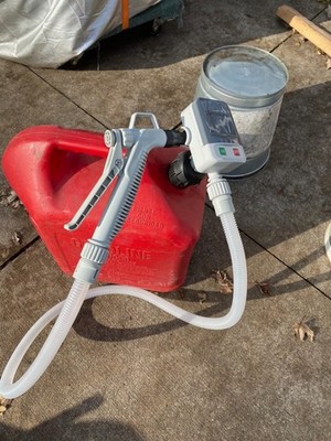 Deway Automatic Fuel Transfer Pump - Portable Liquid Pump with Flow Nozzle