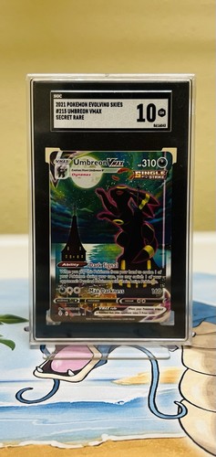 Pokemon 2021 Evolving Skies Umbreon VMAX #215 Secret Rare Holo SGC 10