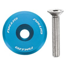 1 1/4" OD Bike Headset Stem Top Cap for Road Bike MTB with M6 Bolt Blue