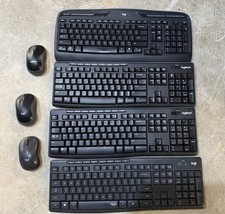4 Wired Logitech Keyboards and 3 Mouse New