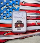 Gold American Bald Eagle & Flag 1/500 oz .9999 Fine Gold Private Issue NGC MS70