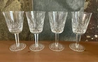Waterford Lismore Water Goblets 7" Cut-Crystal 8oz Vintage 1980s Set Of 4