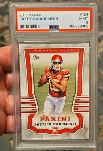 2017 Panini Rookies Patrick Mahomes II #104 Rookie RC Chiefs PSA 9