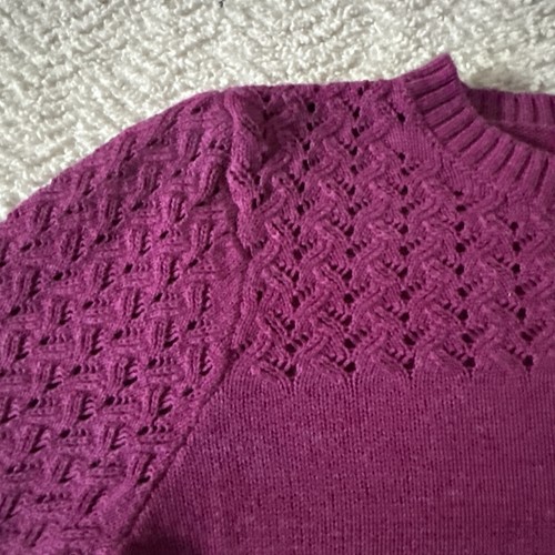 Suéter Pullover Para Mujer Talla XS Púrpura Manga Larga Algodón Nuevo Sin Etiquetas - Imagen 3 de 5
