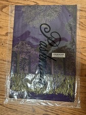Pashmina Silk Scarf 55 Pashmina 45 Silk Purple Plum Ornate Fringe New