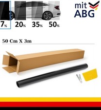 Tönungsfolie Glasfolie 7% Ekstra Schwarz Auto Scheiben 50 cm x 3m ABG Zertifikat