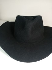 Patina Black Cowboy Hat Wool -Ranch Farm Festival Rodeo Fair Equestrian Sz L