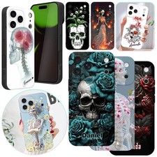 Customized Stylish Skull Case Frosted Phone Cover For iPhone 17 16e 14 15 13 12