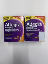 Allegra 24HR Allergy Relief 180mg Tablets 2PK 180 Tablets Total Exp. 9/26 