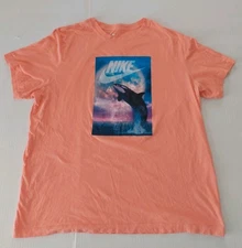 Nike Killer Whale Sea World T-Shirt Peach/White Swoosh Pink/Sky Blue XXL