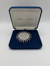 Camrose & Kross JBK Jacqueline Kennedy Crystal Sunburst Brooch Pin w/ Box